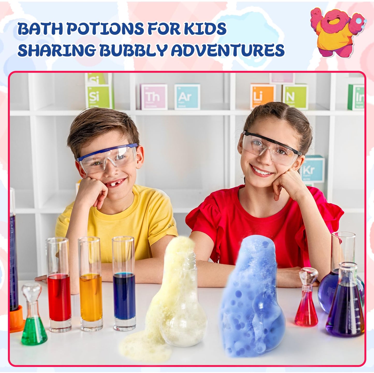 Bath Bomb Potions, 16 Pack Fizzy Bubble Bath Explosions, Cool Foam and Bubble Science Beaker for Bath, Fun Science & Magical Bath Time Buddy…