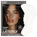 Leterly 24 Pcs Glitter Freckles Face Tattoo,Silver Face Glitter Makeup Patches Cute Sparkle Freckles Patches Waterproof Makeup Speckles for Face