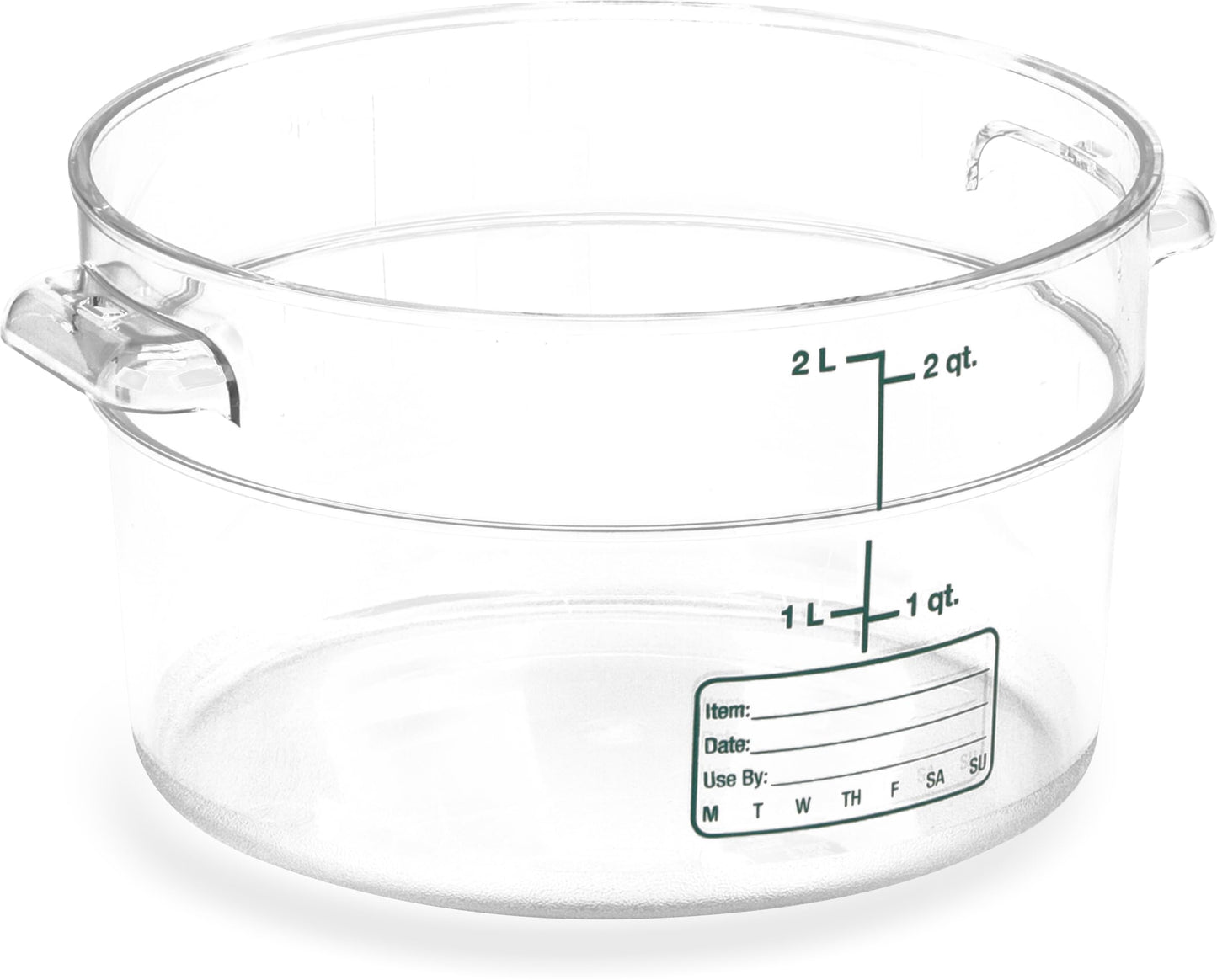 Carlisle FoodService Products Storplus Round Food Storage Container with Stackable Design for Catering, Buffets, Restaurants, Polycarbonate (Pc), 2…