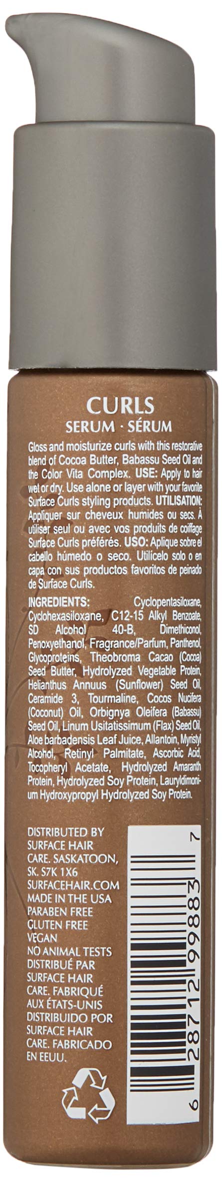Surface Hair - Curls Serum, Repair And Protect While Maintaining Moisture And Shine, 1.7 Fl. Oz.