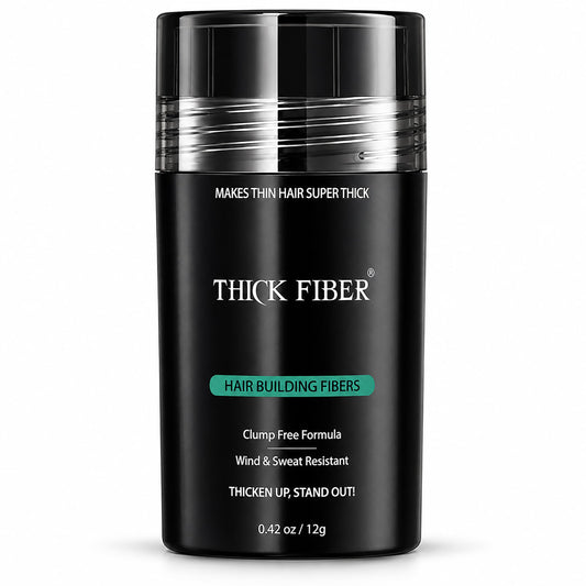 THICK FIBER Hair Fibers for Women & Men with Thinning Hair (Dark Brown) 12g, Hair Loss Concealer, Covers Bald Spots, Hairline & Sparse Areas, Natural Beauty and Personal Care Thick Fiber Default Title