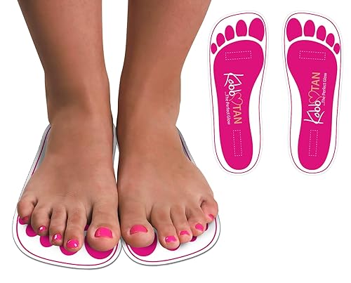 Kobbtan Spray Tan Feet Pads - Disposable Feet Pads Protectors for Spray Tanning - Non-Slip, Hygienic & Comfortable Feet for Spray Tanning - Spray Tan