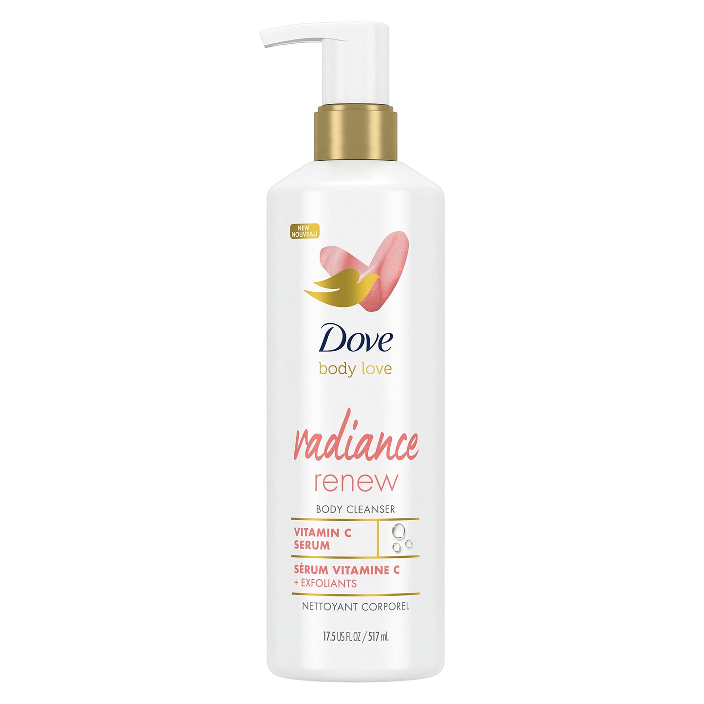 Dove Body Love Body Cleanser Radiance Renew For Dull Skin Exfoliating Body Wash Cleanser with Vitamin C Serum 17.5 fl oz Beauty & Personal Care Dove