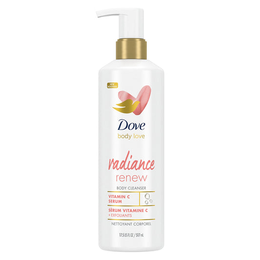 Dove Body Love Body Cleanser Radiance Renew For Dull Skin Exfoliating Body Wash Cleanser with Vitamin C Serum 17.5 fl oz Beauty & Personal Care Dove