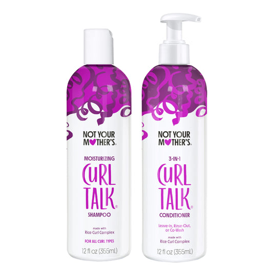 Not Your Mother's Curl Talk Shampoo and Conditioner Set for Curly Hair - (2 Pack) 12 fl oz - Shampoo and Conditioner for Women with All Curl Types