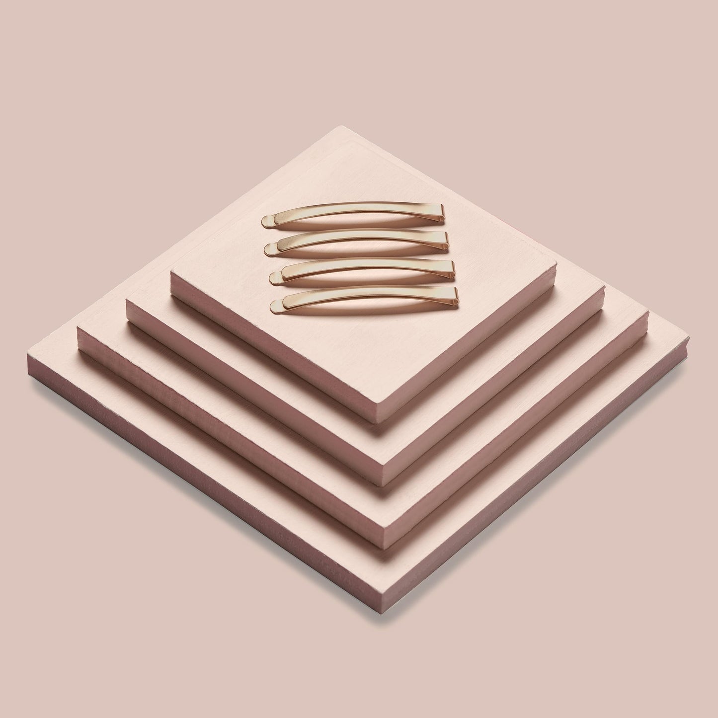 The Hair Edit Modern Bobby Pins - Gold Metal Fashion Hair Clips, 4 pack