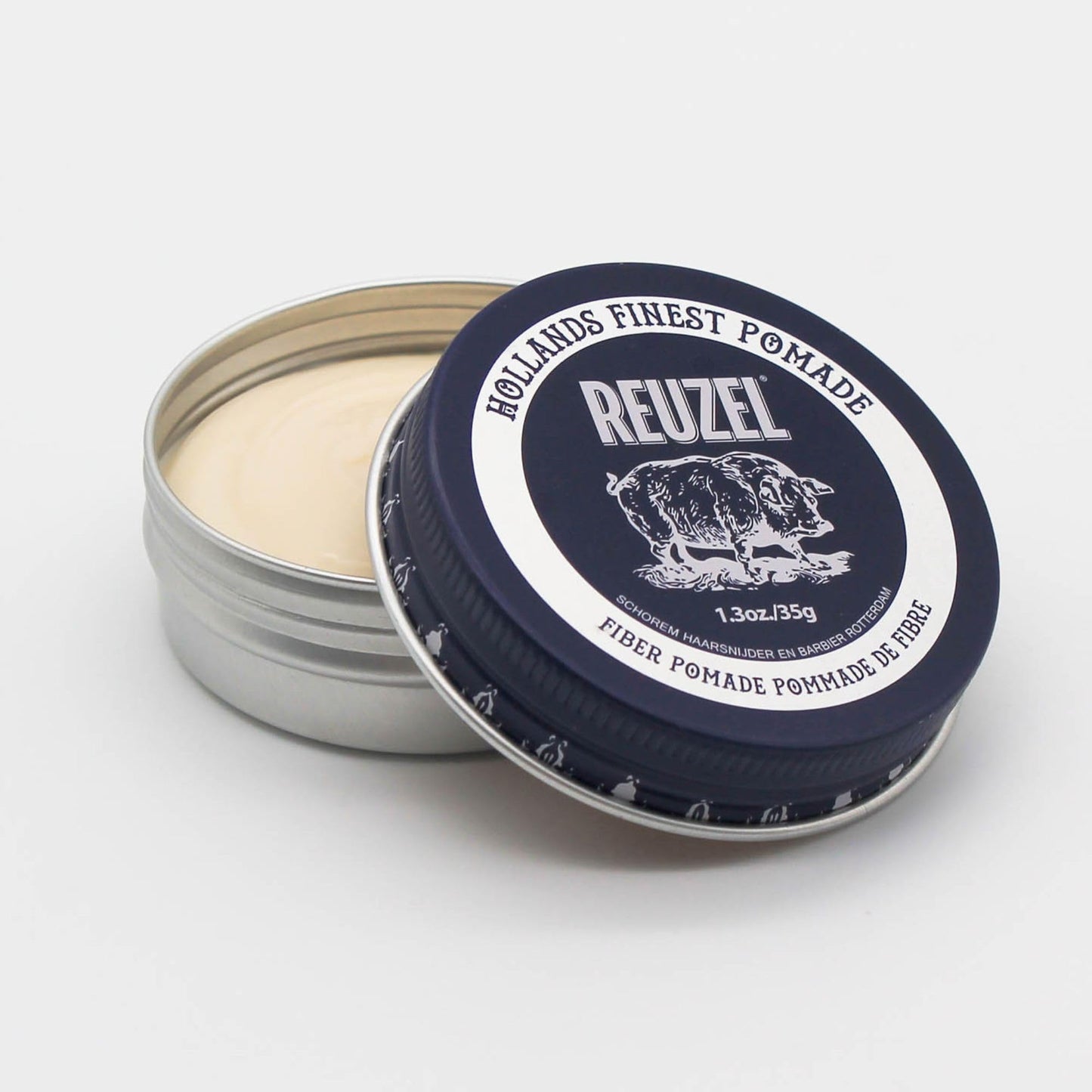 REUZEL Fiber Pomade, Firm and Pliable All Day Hold, Water Soluble Styling, Low Shine and Flake Free, Easy To Wash Out, For All Hair Types