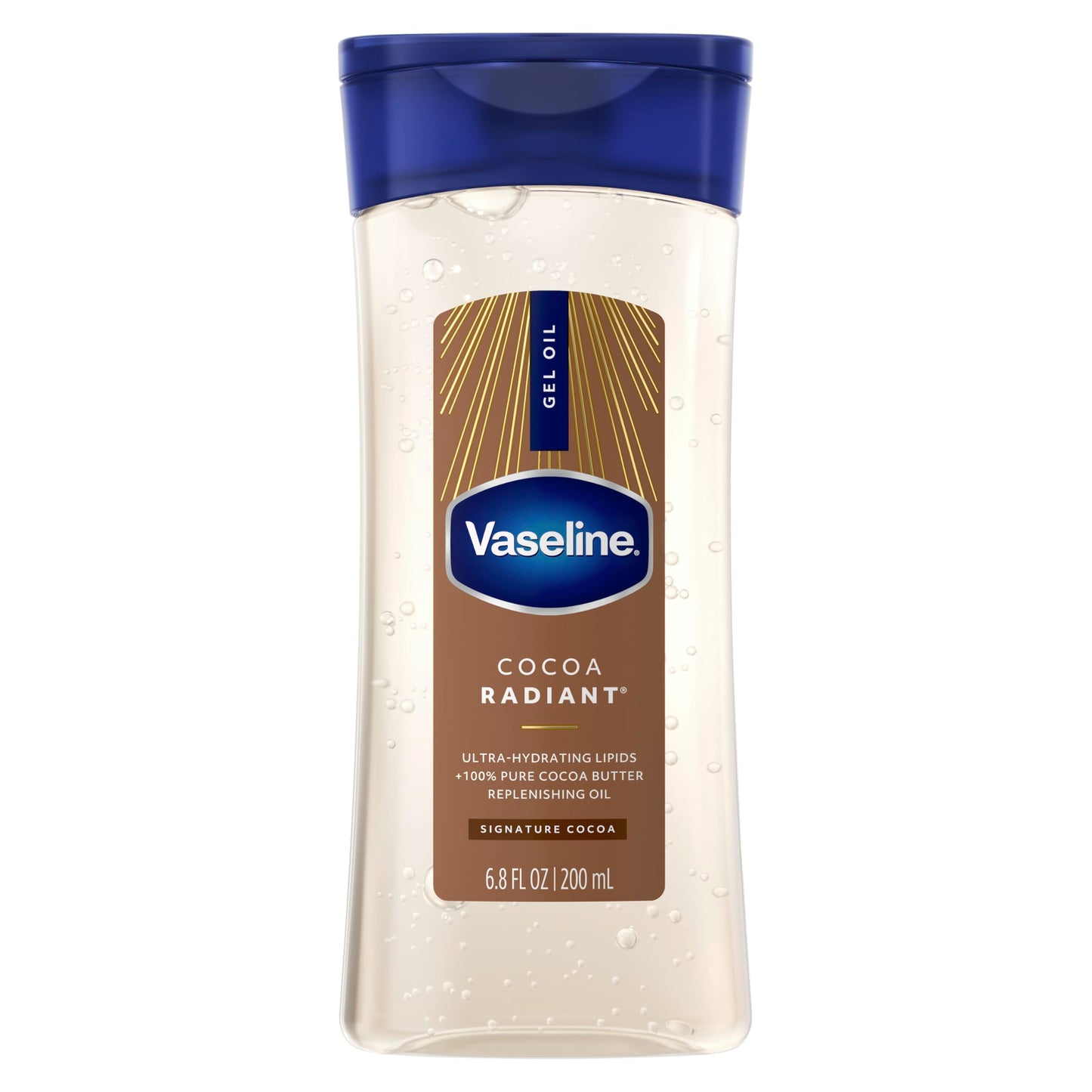 Vaseline Intensive Care Cocoa Radiant for Glowing Skin Body Gel Oil Made with Pure Cocoa Butter + Replenishing Oils 6.8 fl oz Beauty and Personal Care Vaseline Default Title