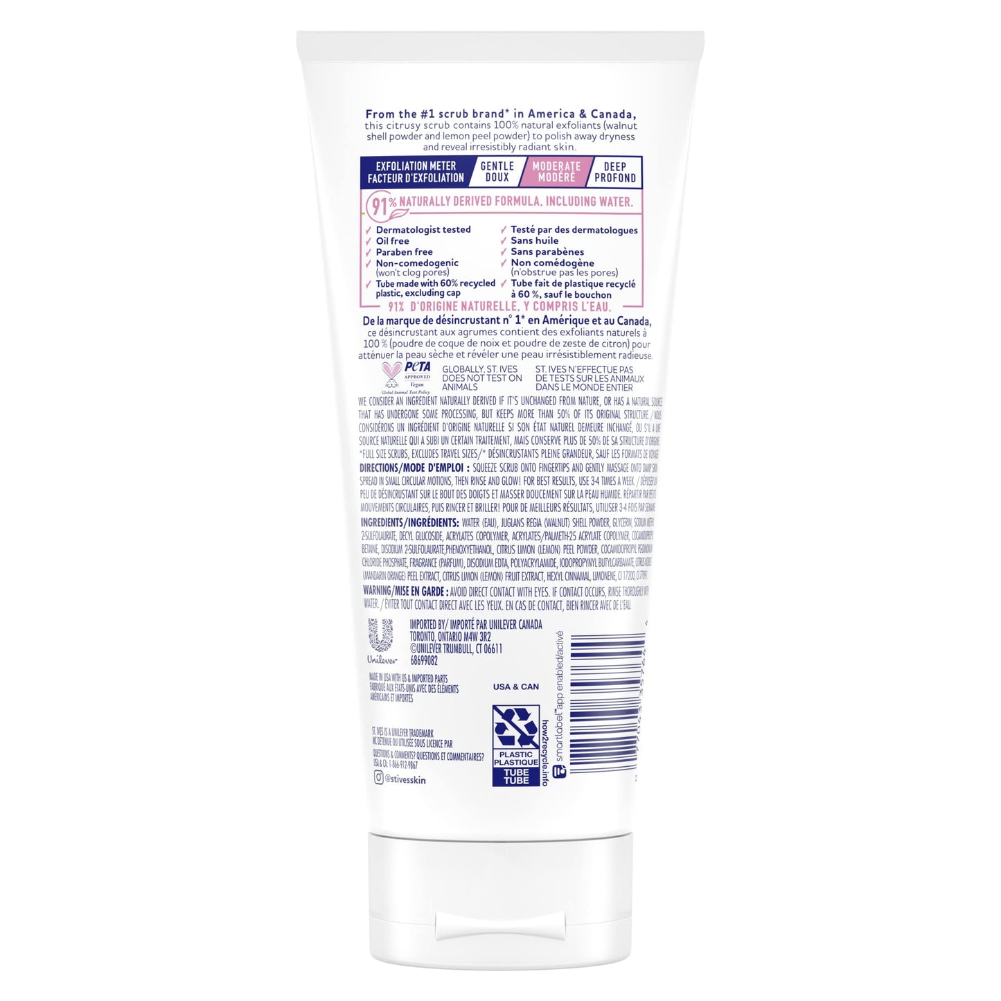 St. Ives Radiant Skin Face Scrub, Pink Lemon and Mandarin Orange, 6 OZ