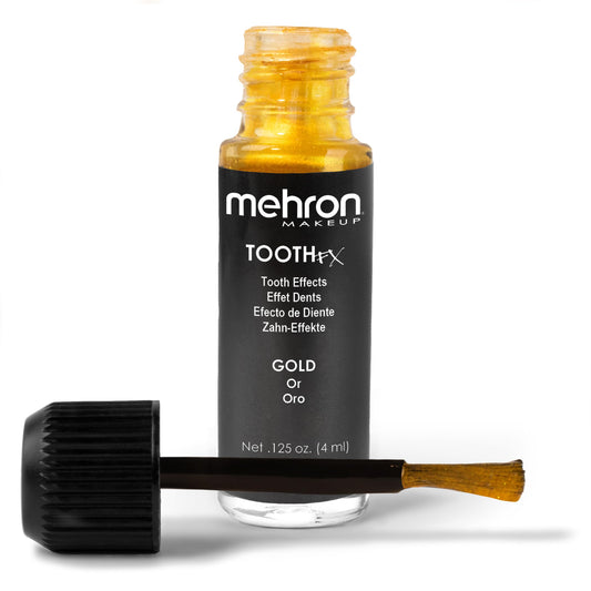Mehron Makeup Tooth FX Gold | Temporary Tooth Paint | Perfect for Creating Gold Teeth SFX & Pirate Teeth Makeup for Halloween, Costume, Cosplay