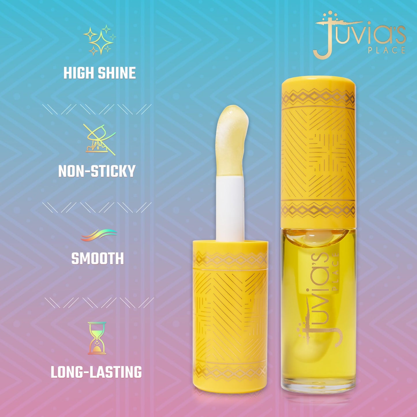 Juvia's Place Magic Lip Oil - Mango - Smooth, Hydrating with Vitamin E for Soft, Glossy, Juicy Lips - Infused with Fruit Extracts - Tinted,