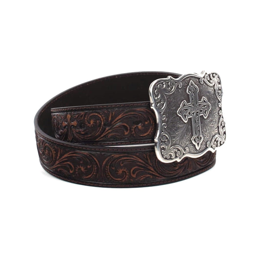 M&F Western Tooled Cross Brown MD (34" Waist)