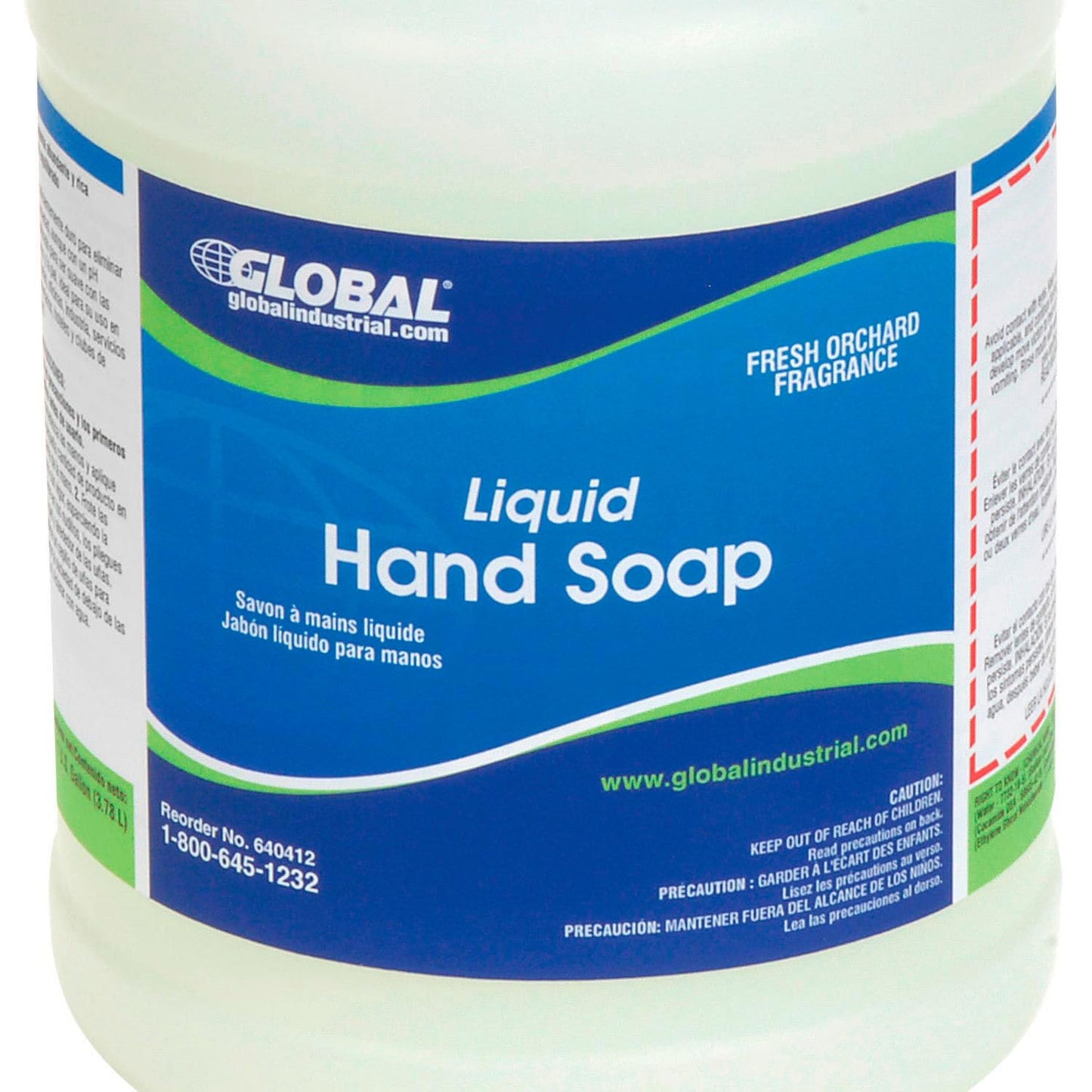 Global Industrial General Purpose Liquid Hand Soap, Fresh Orchard Scent, 1 Gallon Bottle, 4/Bottles, Commercial & Industrial Moisturizing Liquid Hand