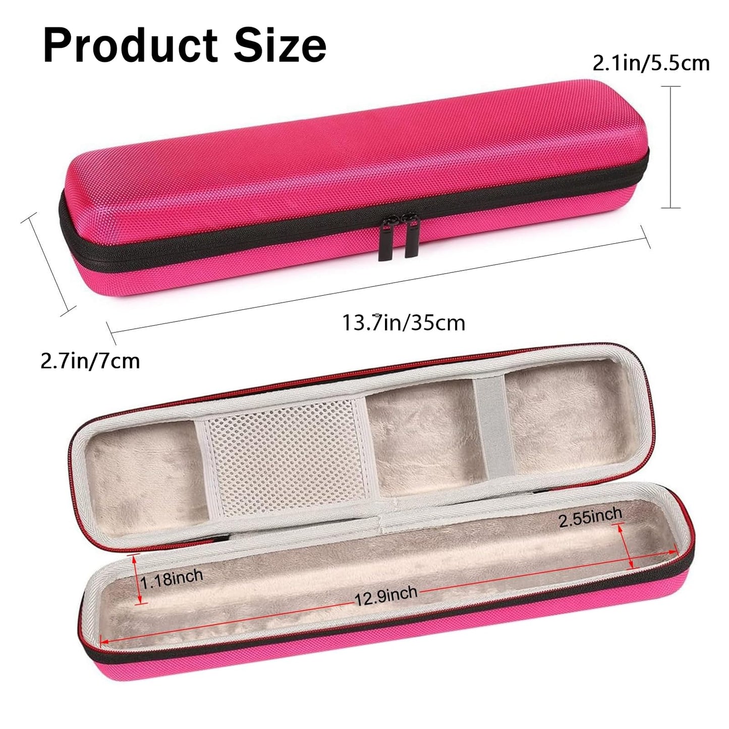 Faylapa Hard Carry Travel Case for Classic Hair Straightener Curling Irons Styler,Hair Straightener EVA Case for Vacation(Accessories Not