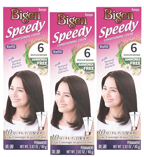Bigen Speedy Conditioning Color Refill: 6 Medium Brown - 3 Pack