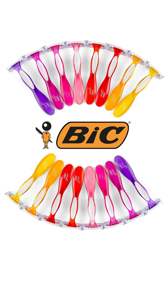 BIC Soleil Color Collection Disposable Razors for Women, 16-Count, 3 Blades - Premium Shaving Razor Set with Aloe Vera and Vitamin E Lubricating Strip
