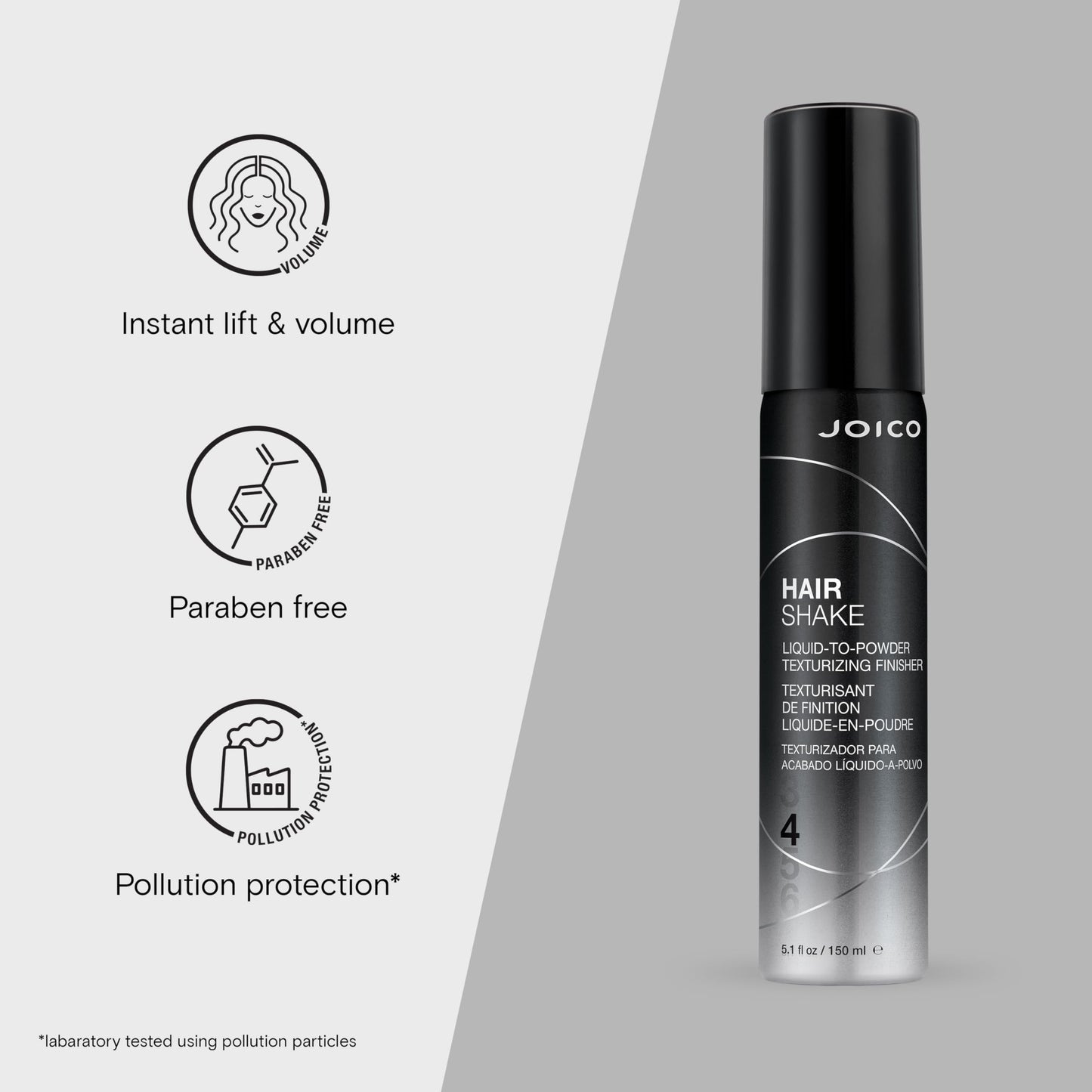Joico Hair Shake Liquid-To-Powder Texturizing Finisher | For Most Hair Types | Long-Lasting Volume | Instant Lift | Quick Dry Finish | Protects