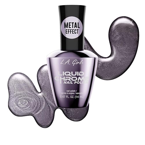 L.A. Girl Liquid Chrome Nail Polish, Lacquered Lavender GNL907 Beauty & Personal Care L.A. Girl