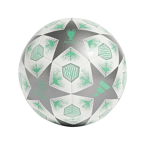 Adidas Unisex-Adult UCL Club Soccer Ball,Iron Metallic/White/Green,3