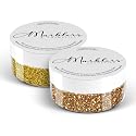 MARBLERS Twinkle Face & Body Glitter Duo [Dark Gold & Holo 24K Gold] 0.36oz (10g) | Non-Toxic | Cruelty-Free | Eyeshadow, Nail Polish, Nail Art |