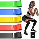 Resistance Bands for Working Out, Elastic Exercice Loop Bands for Physical Therapy, Yoga Starter Set of Stretch Bands for Booty Legs, Pilates…