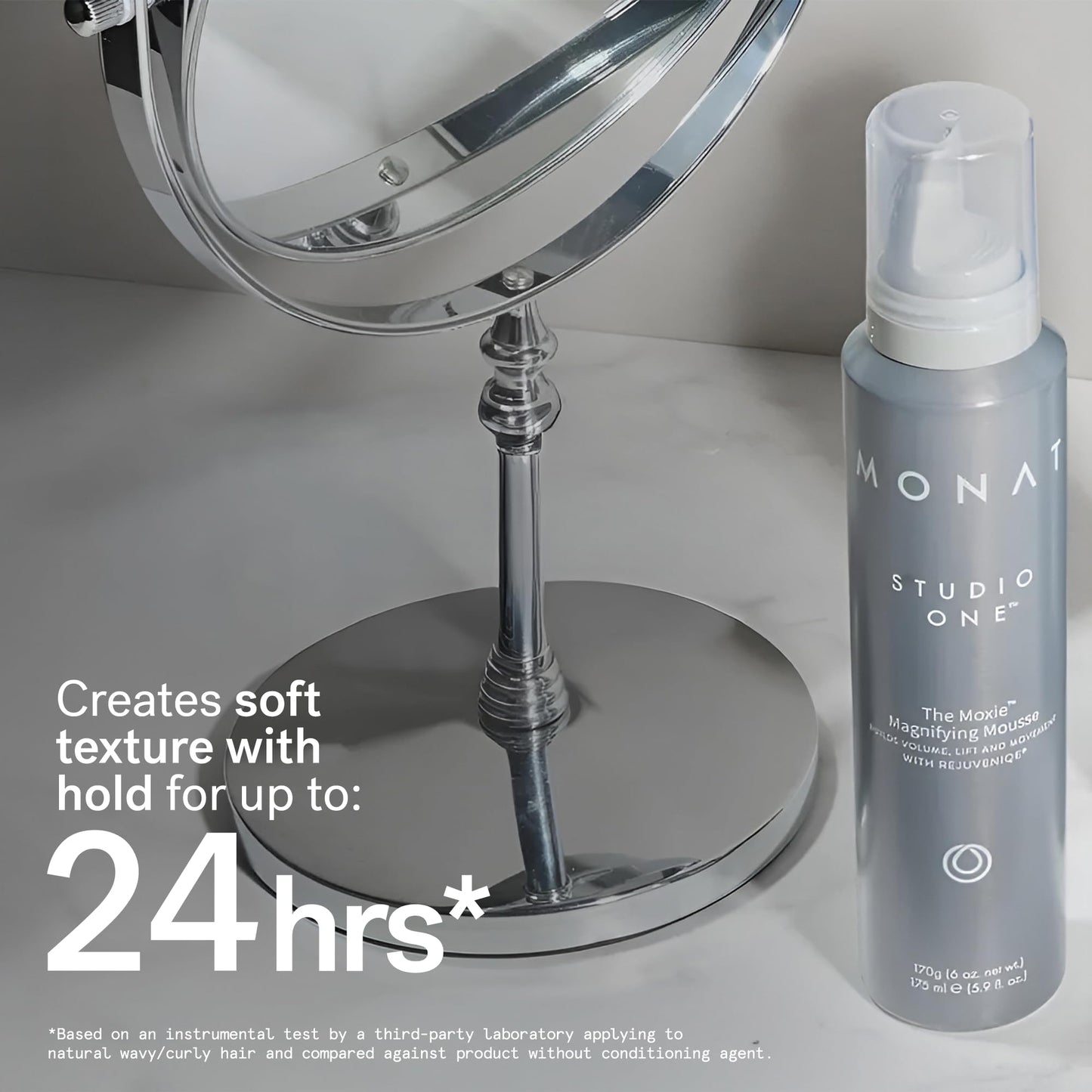 MONAT Studio One™ The Moxie™ Magnifying Mousse -Lightweight Hair Mousse, Long-Lasting Anti Frizz, Helps Create Voluminous Style w/Touchable Hold. Soft