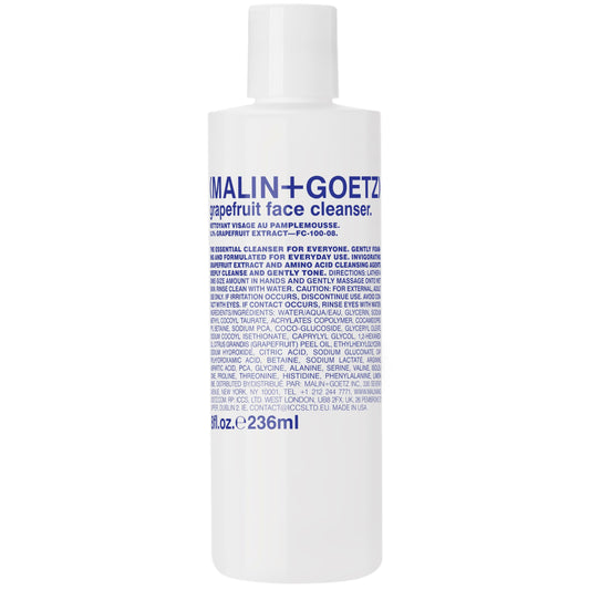 MALIN+GOETZ Grapefruit Face Cleanser | Gentle 3-in-1 Foaming Gel Vitamin-Rich Grapefruit, Amino Acids + Coconut-Based Surfactants | Purifies, Balances