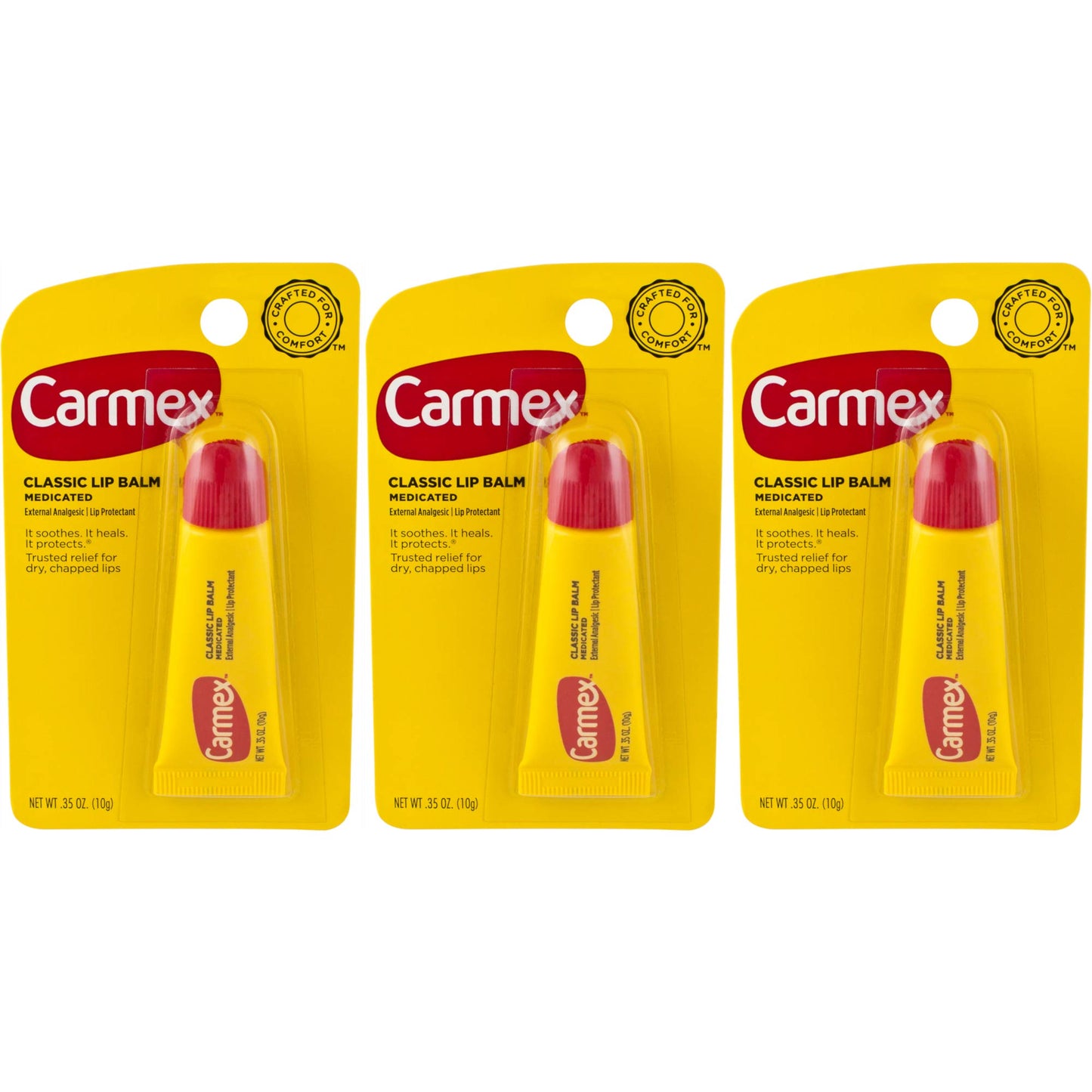 Carmex Original Tube, 0.35 Ounces each (Value Pack of 3) Beauty and Personal Care Carmex