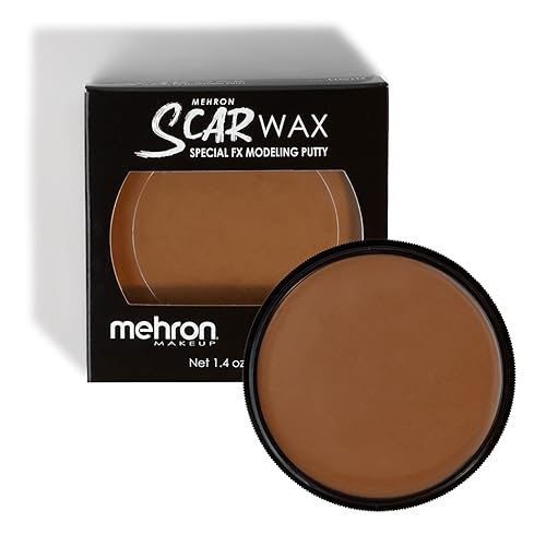 Mehron Scar Wax Special FX Modeling Putty | Moldable Soft Wax for Special FX | Made in the USA | SFX Makeup for Creating Fake Scars, Fake Wounds