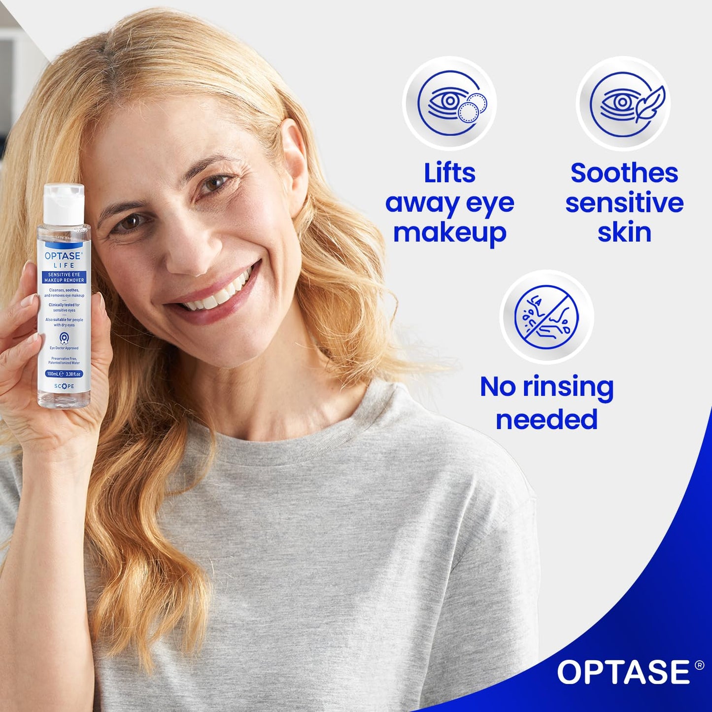 OPTASE® Life Sensitive Eye Makeup Remover, 100 ml Beauty and Personal Care Optase