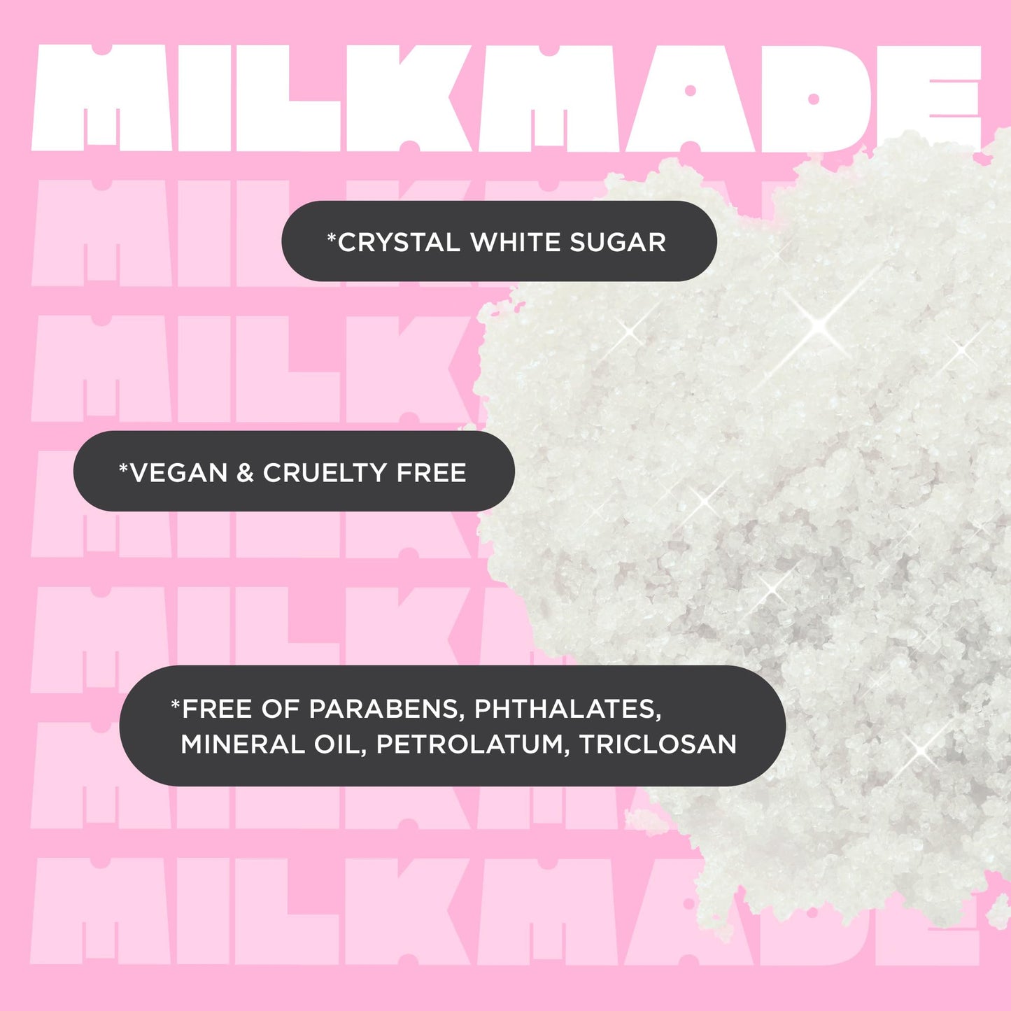 Cake Beauty Milk Made Vegan Body Sugar Scrub- Shea Butter, Candied Oat Milk & Marshmallow Root Extract - Gentle Exfoliating Hand, Leg, Foot & Body