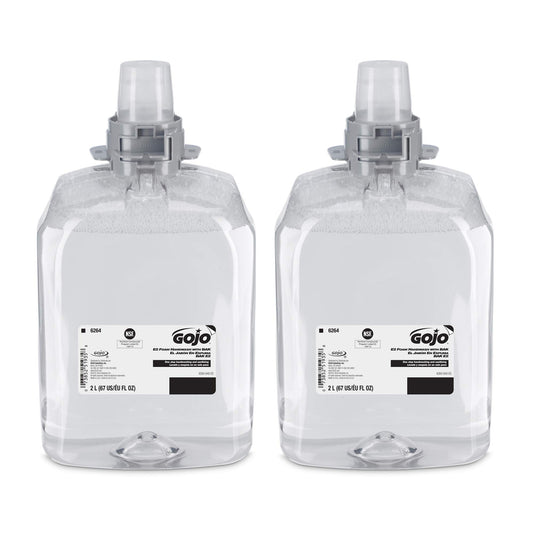 GOJO E2 Foam Handwash with BAK, Fragrance Free, 2000 mL Foam Hand Soap Refill FMX-20 Push-Style Dispenser (Pack of 2) - 6264-02 Beauty & Personal Care GOJO