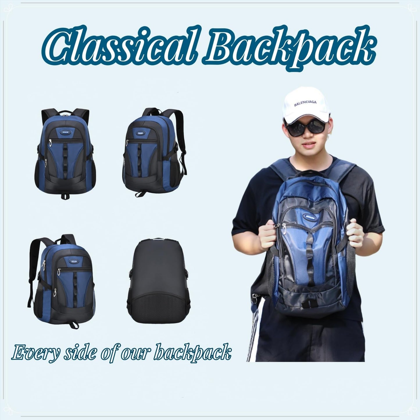 VIDOSCLA Teenage Boys Color-blocking Sports Kids Backpack Middle/High Schoolbag Elementary Student Bookbag for School Teen Boys Grey