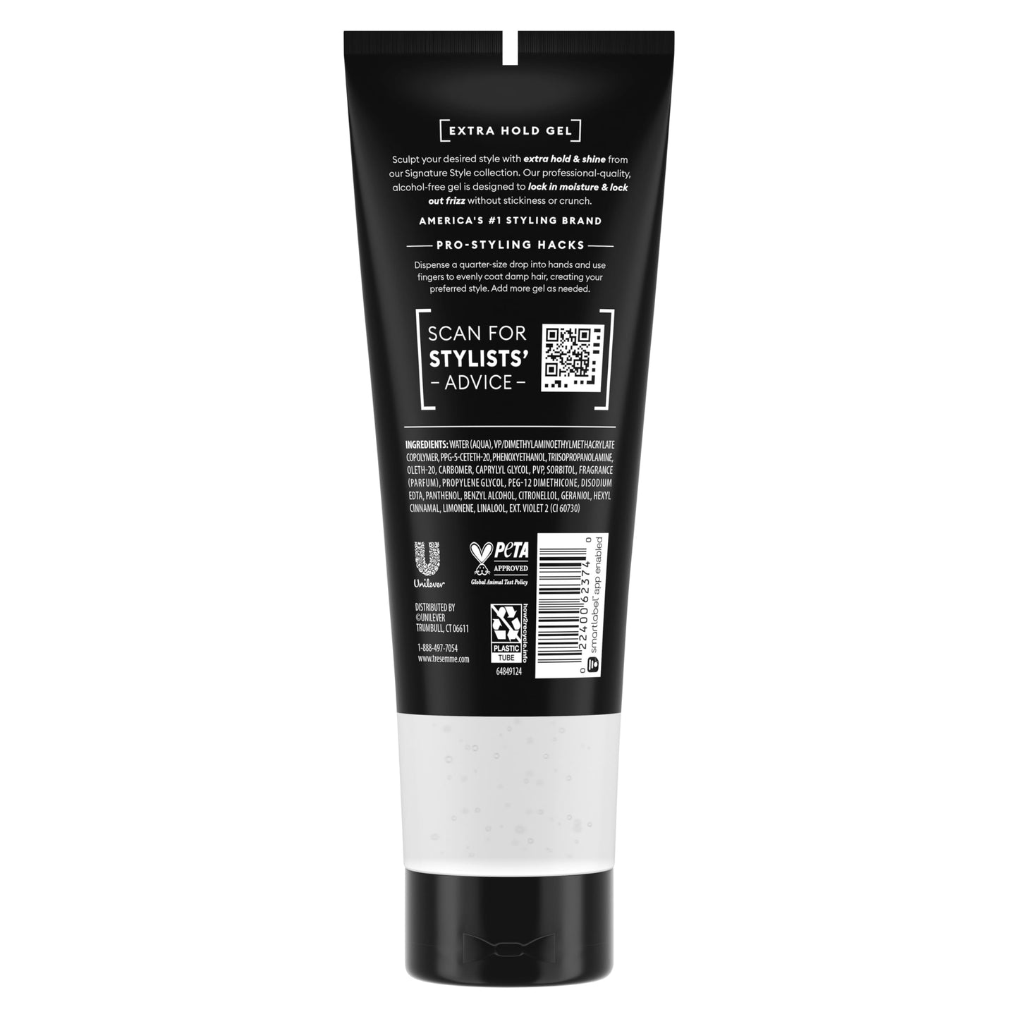 TRESemmé Extra Hold Hair Gel Alcohol-Free for 24-Hour Frizz Control and Humidity Protection 9 oz