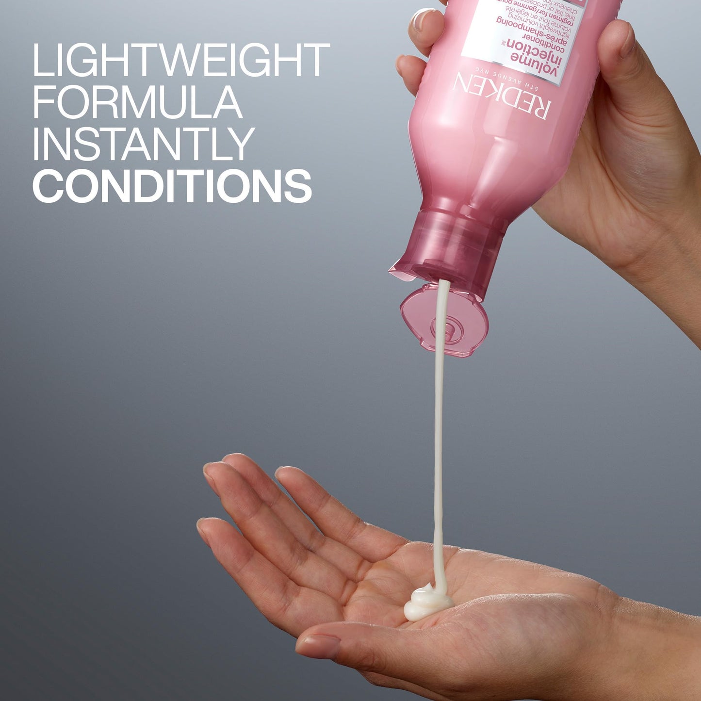 Redken Volume Injection Conditioner, Lightweight Volume Conditioner For Fine Hair, Detangles and Adds Volume & Body to Flat Hair, Soft, Shiny Finish
