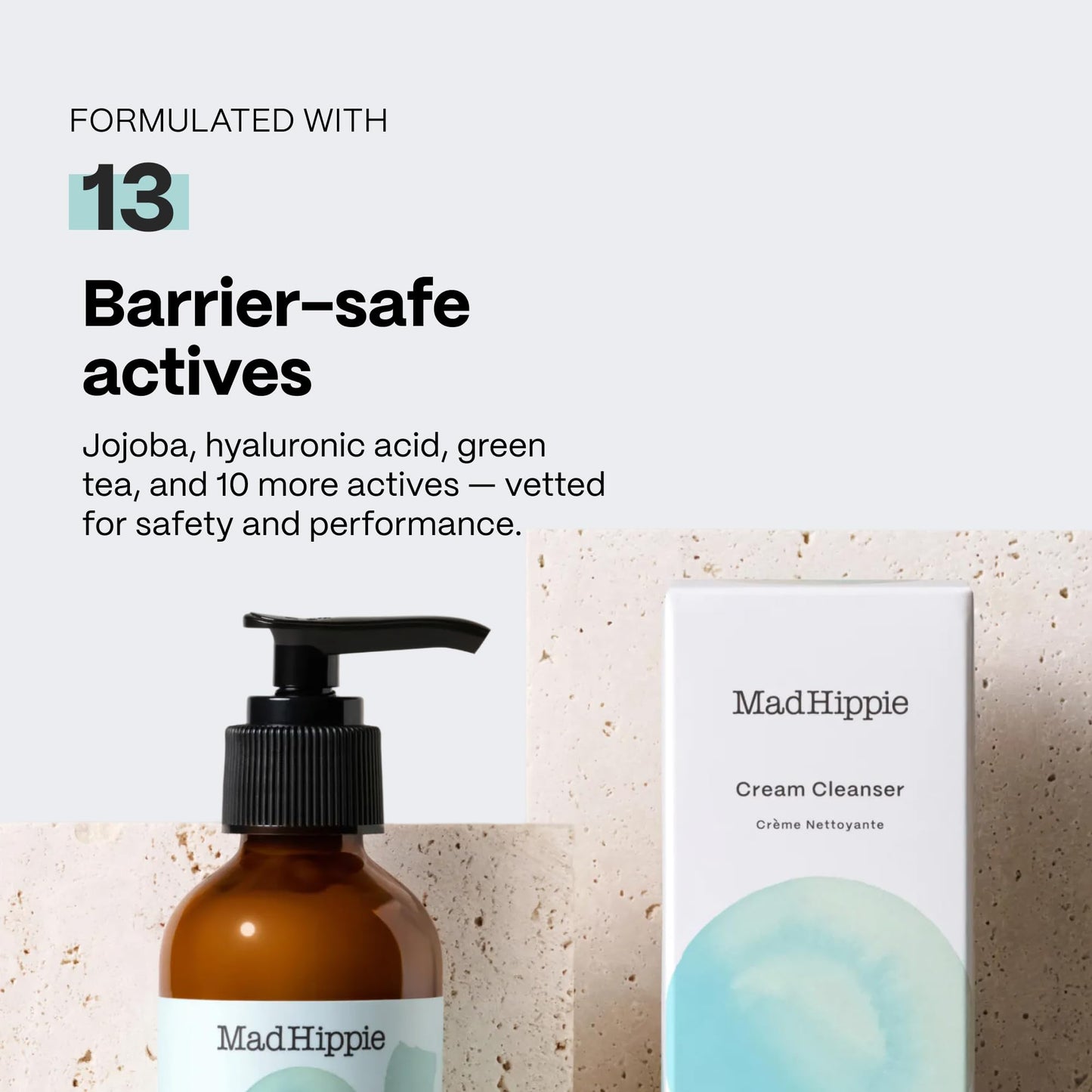 Mad Hippie Cream Cleanser 2-Pack - Gentle Formula with Hyaluronic Acid, Jojoba Oil & Green Tea, Skin Barrier Protection, 4 Oz Ea