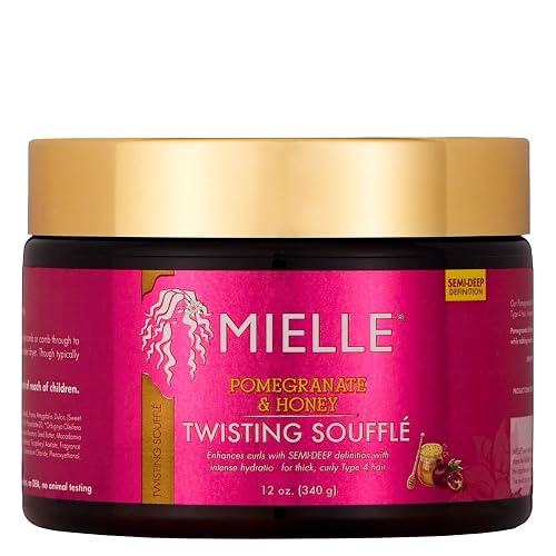 Mielle Organics Pomegranate & Honey Twisting Soufflé, Sulfate and Paraben Free, 12 Ounces