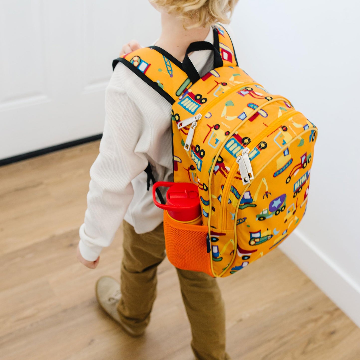 Wildkin 15-inch Kids Backpack - Durable, Padded, Adjustable for School & Travel - Under Construction