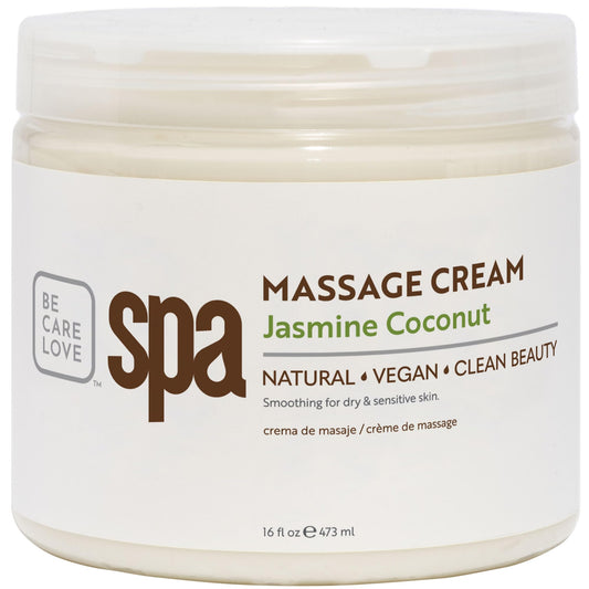 BCL SPA Massage Cream organic Jasmine + Coconut body lotion with rice extract, shea butter, aloe vera, argan and jojoba oils, body cream to hydrate