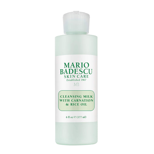 Mario Badescu Cleansing Milk with Carnation, Rice Oil & Vitamin E - No Rinse Liquid Makeup Remover Cleanser with Milky Formula For Skin Care