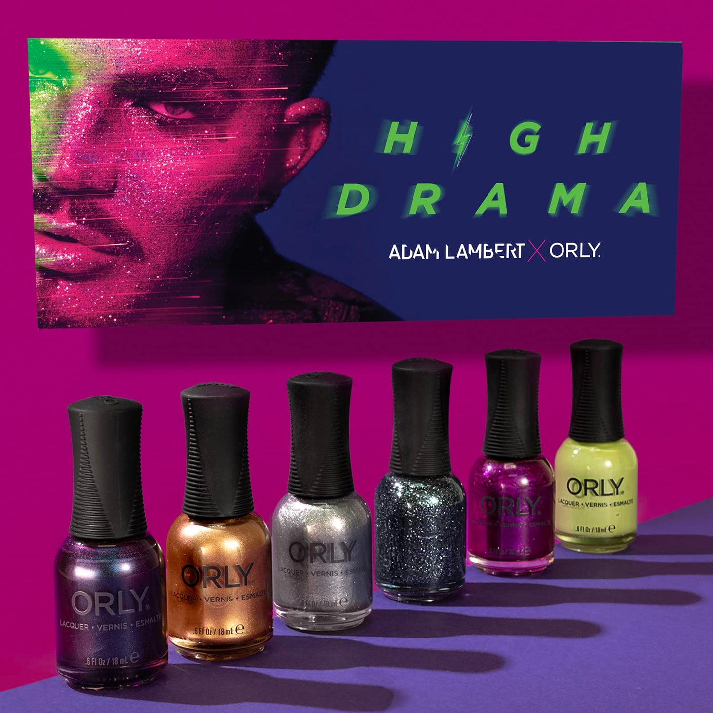 Orly x Adam Lambert 'High Drama' Nail Polish Collection (In the Moonlight) Beauty & Personal Care Orly