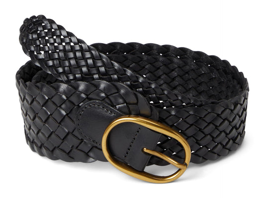 Madewell Women's Woven Hip Belt, True Black, Medium-Large