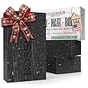 Bossman 3-Pack 4-in-1 Charcoal Soap Bar (4 oz) - Bar Soap for Men - All-Natural Beard Wash, Shampoo, Body Wash & Shaving Solution - Eucalyptus & Tea