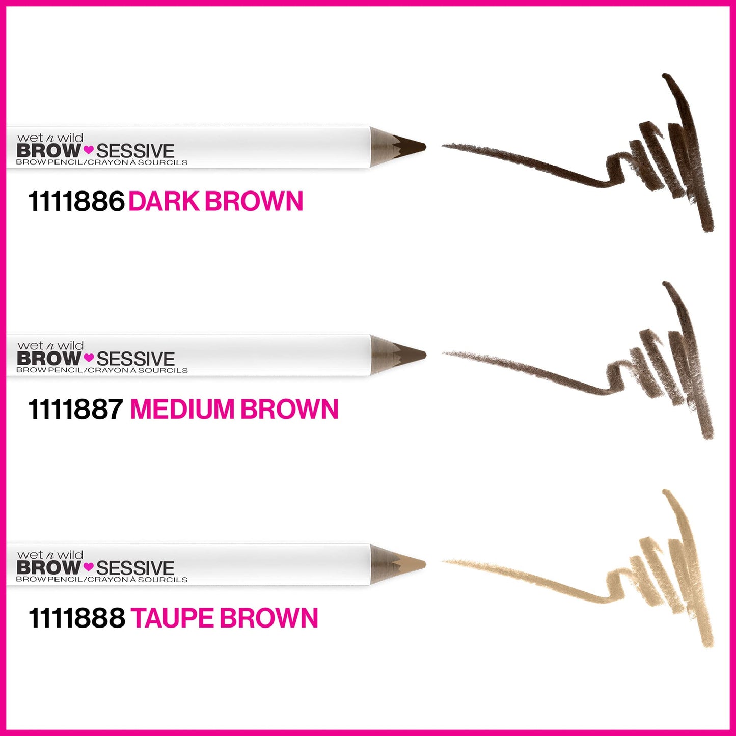 wet n wild Brow-Sessive Brow Pencil, Ultra-Precise Dual Ended Spoolie Brush for Perfect Buildable Blendable Shaping, Natural Lasting Shades for Every