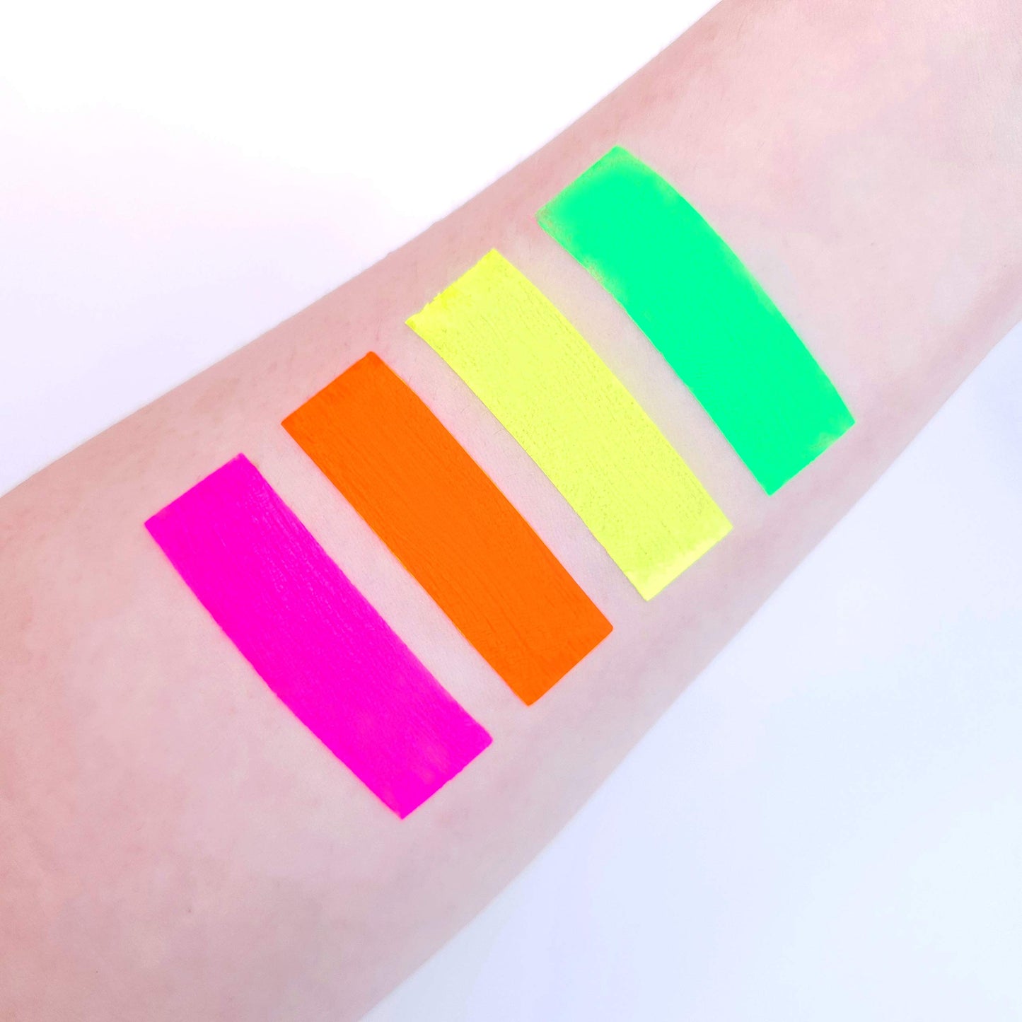 UV Glow Blacklight Face and Body Paint 0.34oz - Neon Fluorescent (0.34 Fl Oz (Pack of 4))