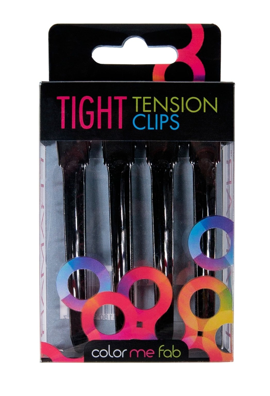 Framar Black Tight Tension Clips For Hair - Set of 4 Professional Hair Clips - Metal Hair Clips for Styling, Stylist Supplies, Hairclips, Hairstylist