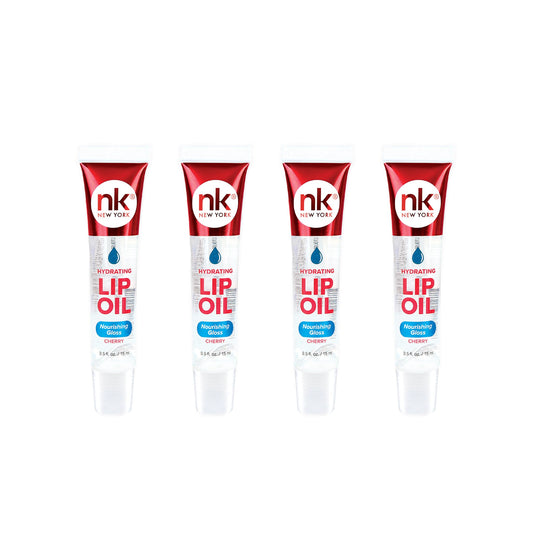 Nicka K Hydrating Lip Oil Nourishing Glass (CHERRY-4PK) Beauty & Personal Care NICKA K NEW YORK