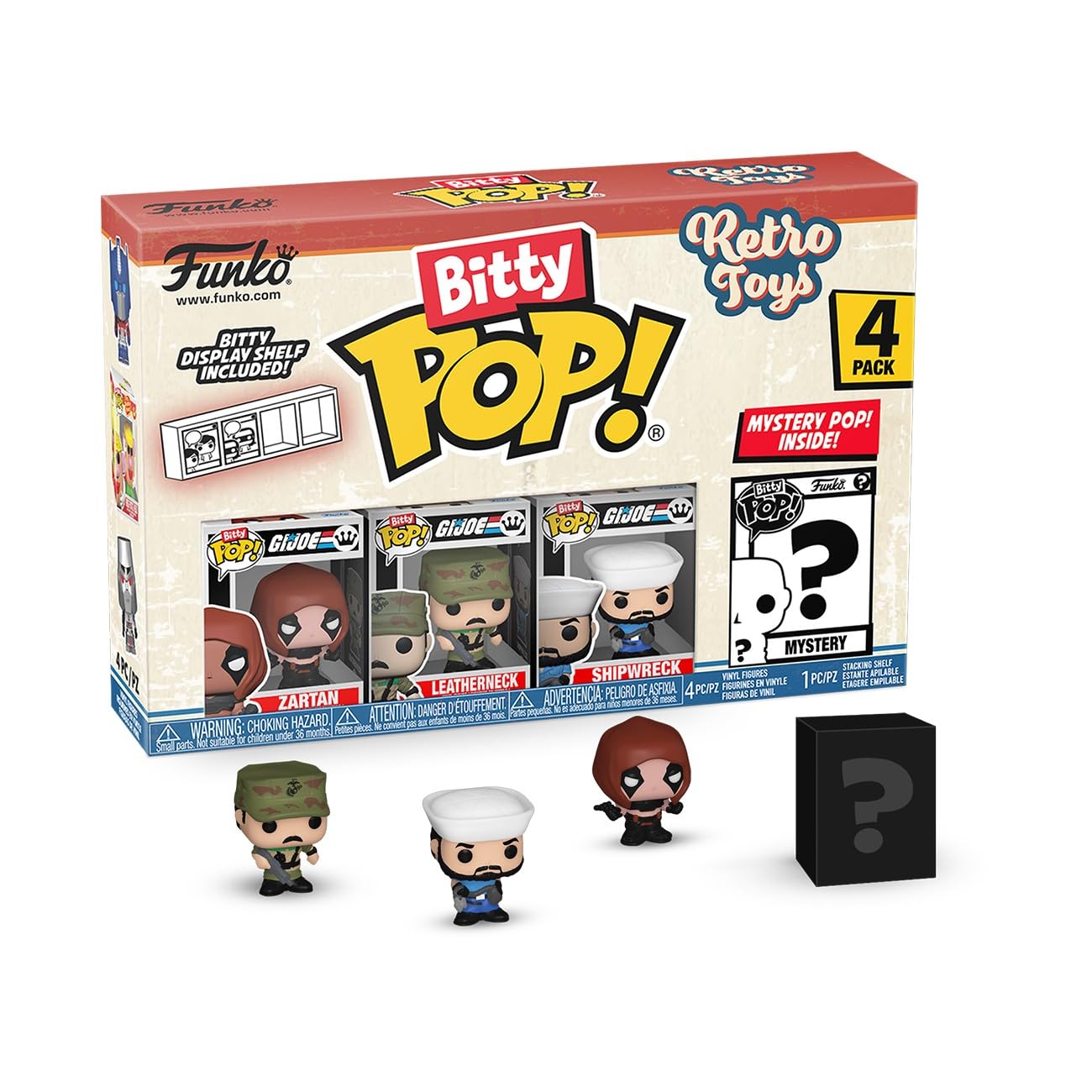 Funko Bitty POP Retro Toys - GI Joe, 4-Pack and A Surprise Mystery Mini Figure - 0.9 Inch (2.2 Cm) - Transformers Classic Collectable - Stackable…