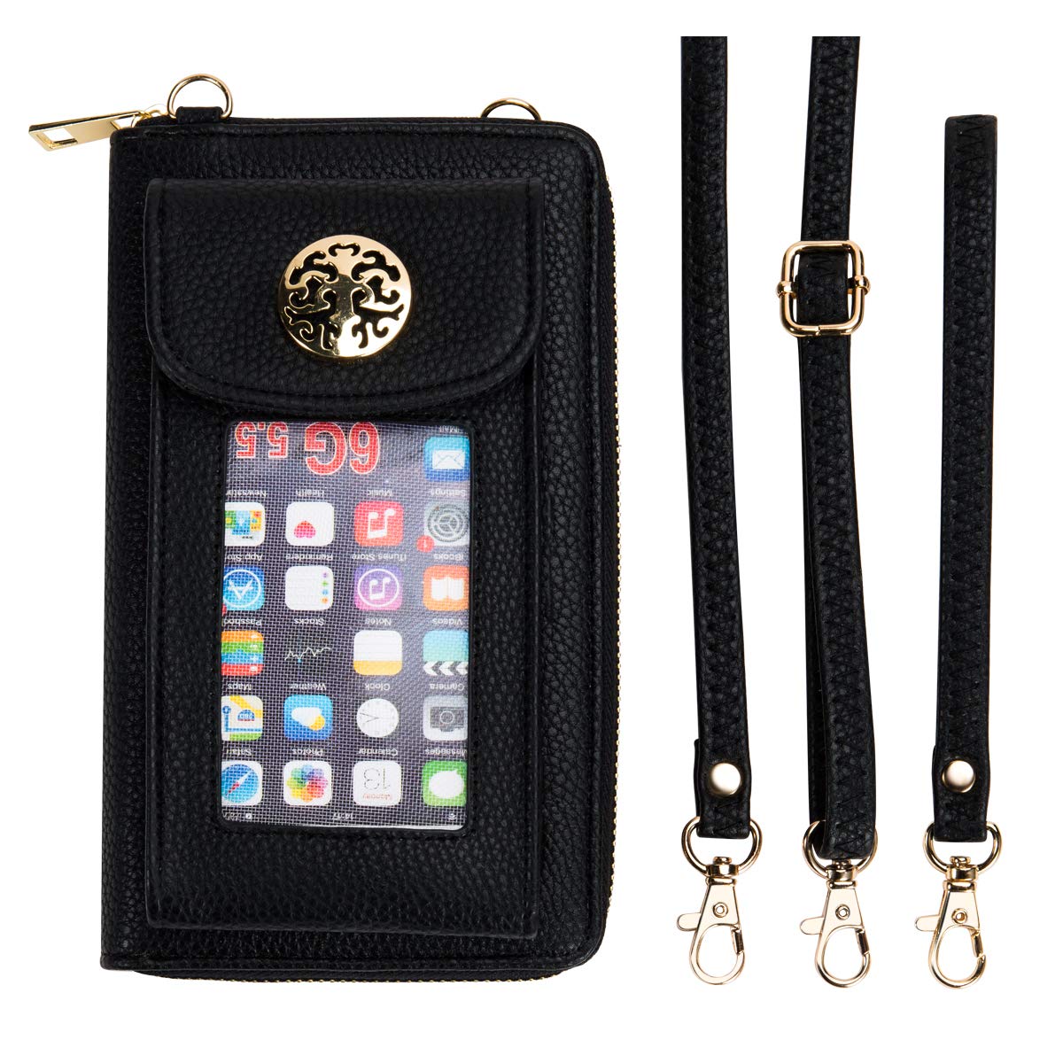 Heaye Small Crossbody Purse Wristlet Wallet Cell Phone Bag for Women