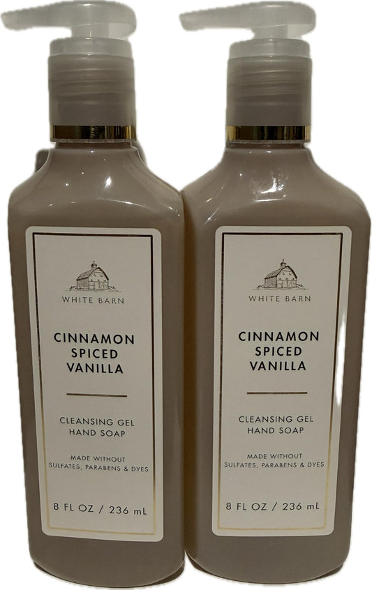 Bath and Body Works Cinnamon Spiced Vanilla Cleansing Gel Hand Soap 8 Ounces Each Pack of 2 Beauty & Personal Care Bath & Body Works